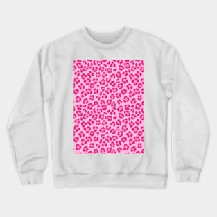 Leopard pattern design in pink color Crewneck Sweatshirt